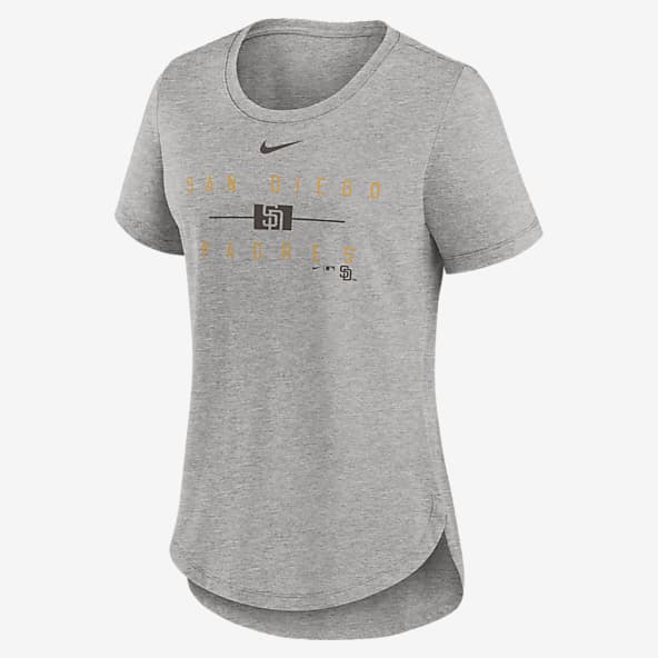 Nike Grey San Diego Padres Tops T Shirts. Nike